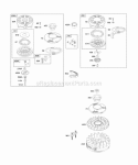 Flywheel Rewinds Diagram and Parts List for 12G802-1958-B1  Briggs and Stratton Engine
